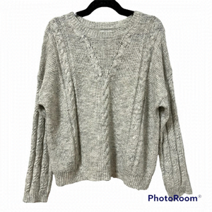 LUCKY BRAND Grey Knit Crewneck Sweater Size L